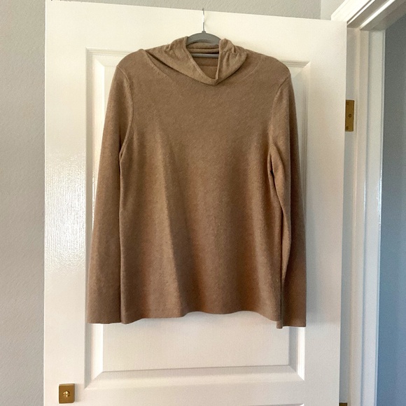 Nordstrom Collection 100% cashmere sweater deep oatmeal color L - Picture 1 of 2